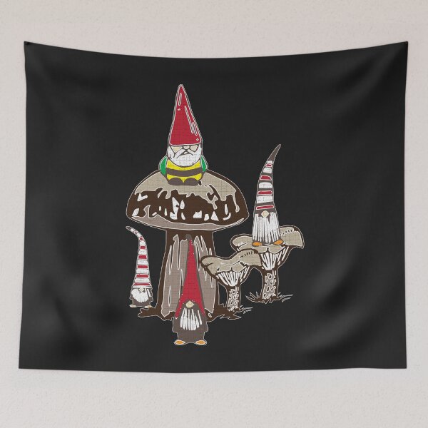 Item preview, Dwarves in the woods sit on mushrooms designed and sold by tarek25.