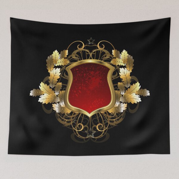 Item preview, Red Shield with an Oak Branch designed and sold by Blackmoon9.