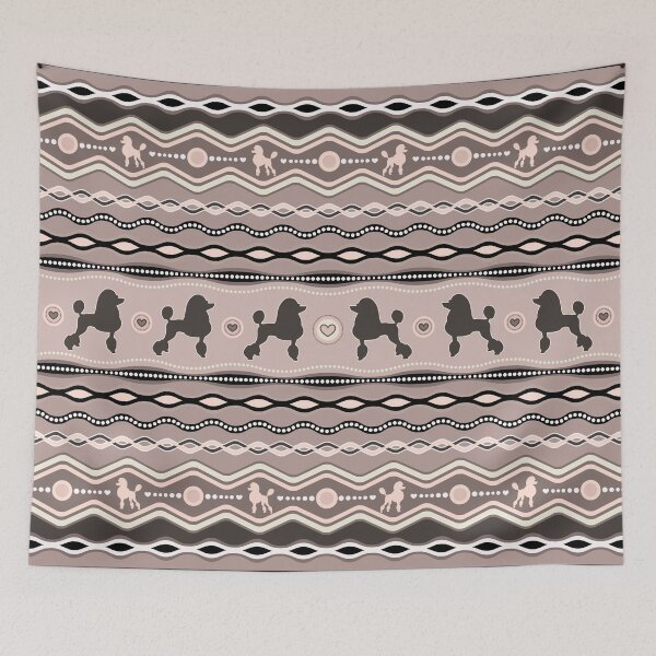 Item preview, Poodle Love - Decorative Pattern in pastels designed and sold by k9printart.