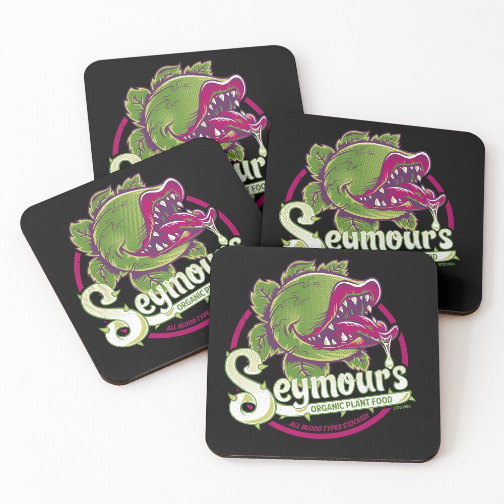 Seymour's Organic Plant Food - musical theatre - vintage - cult movie Coasters (Set of 4)