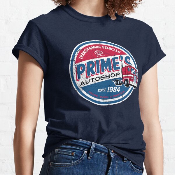 Prime's Autoshop - Vintage Distressed Style - Garage T-shirt classique