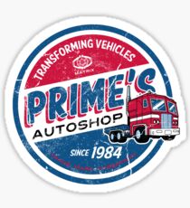 Prime's Autoshop - Vintage Distressed Style - Garage Sticker