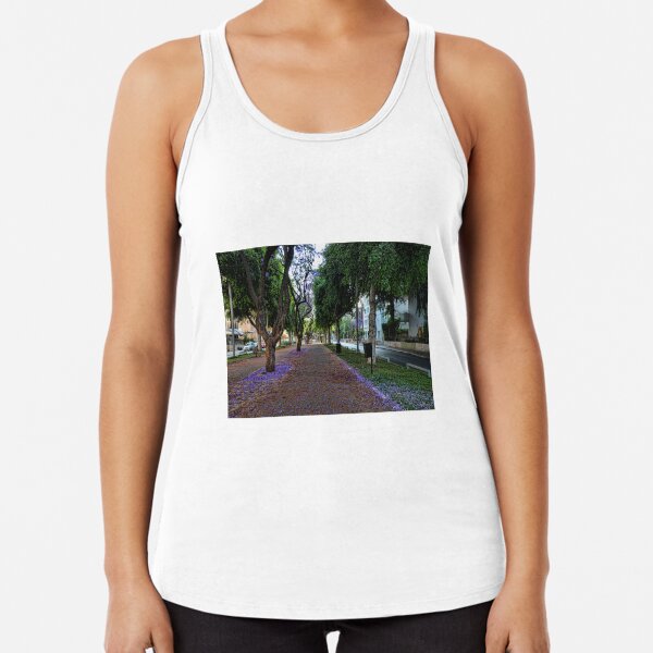 a purple spring foliage, Tel Aviv Racerback Tank Top