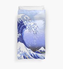Surf's Up! Great Wave, Hokusai Duvet Cover