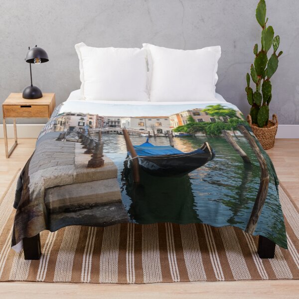 Item preview, Green Venetian Summer - Rio de San Lorenzo Canal in Sestiere di Castello Venice Italy designed and sold by Georgia Mizuleva.