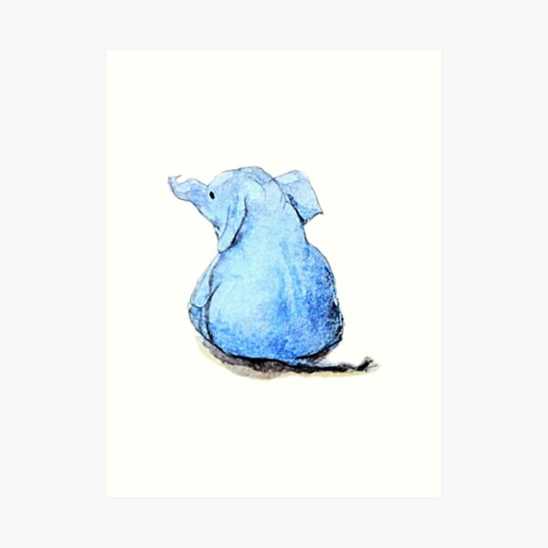 Wittle Blue Ephalump Art Print