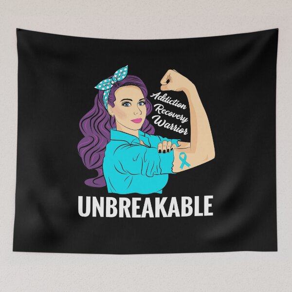 Item preview, Addiction Recovery Awareness Warrior Unbreakable Support designed and sold by ZNOVANNA.