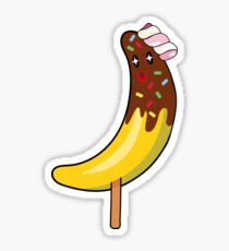 Schokoladen-Bananen-Aufkleber und T-Shirt Sticker