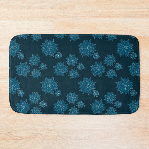 Item preview, Blue Succulent Rosettes Organic Pattern - Floral Line Drawing designed and sold by TurningMoss.