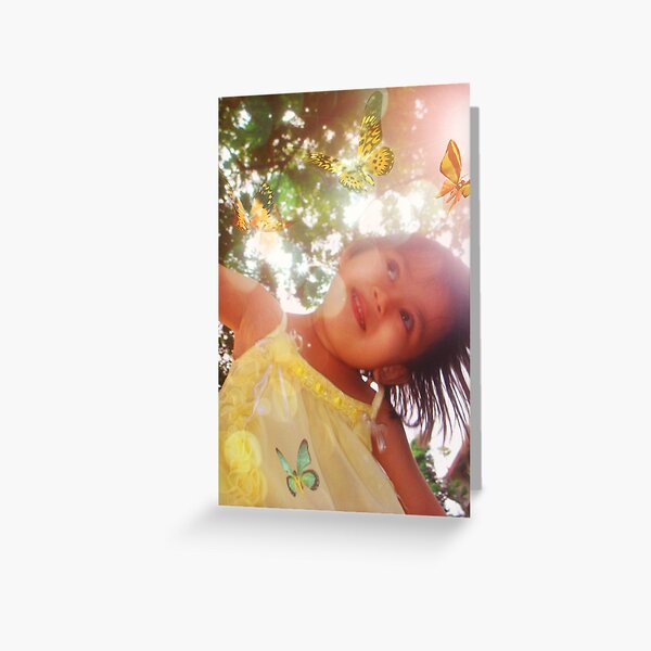 Aina floats with the butterflies Greeting Card