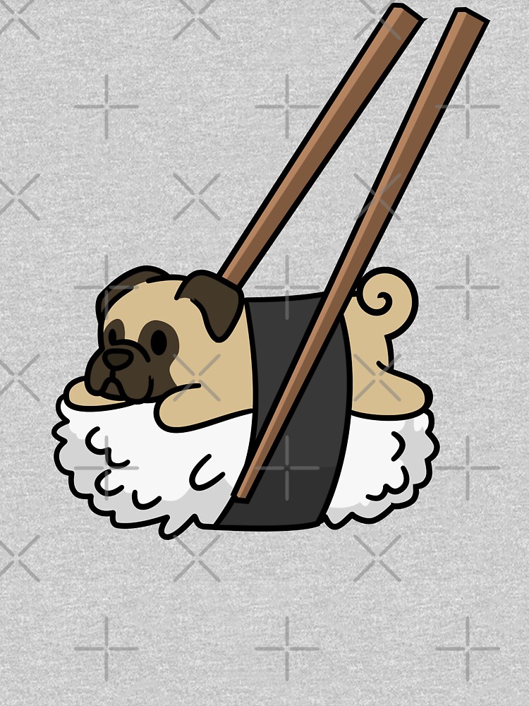 Pug Japanese Nigiri Sushi by ilovepaws