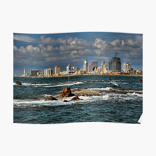 Tel Aviv shoreline Poster
