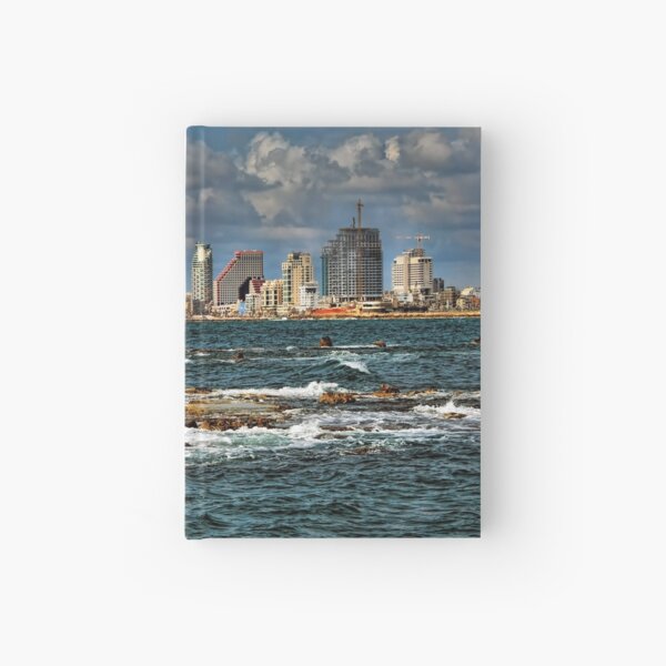 Tel Aviv shoreline Hardcover Journal