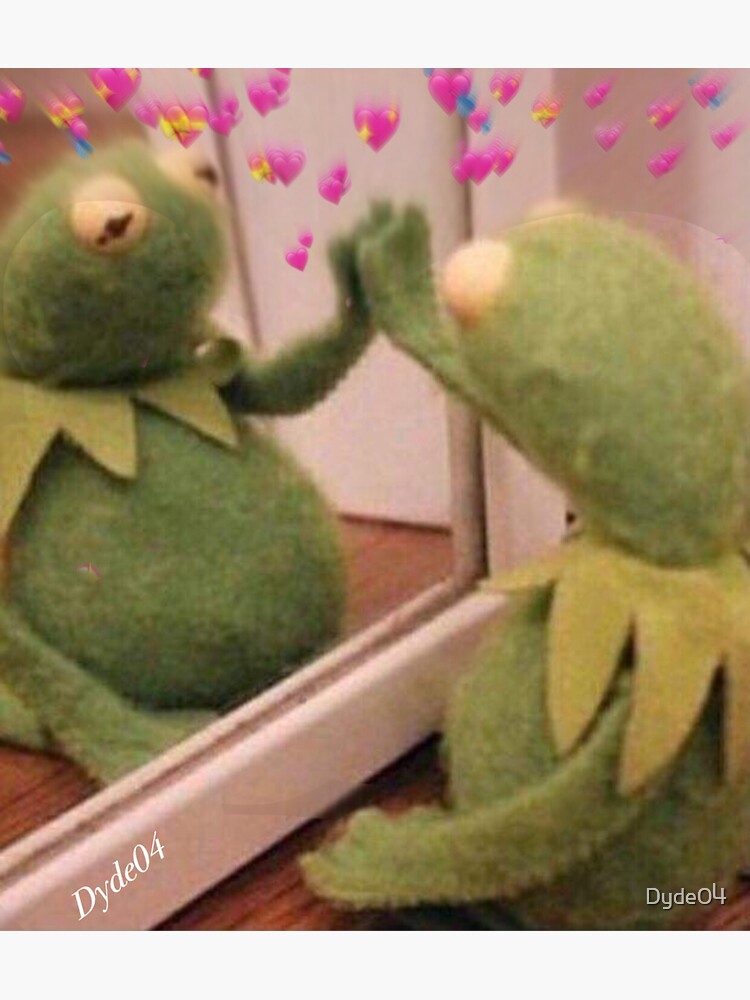 "Kermit heartmeme wholesome" Sticker by Dyde04 Redbubble