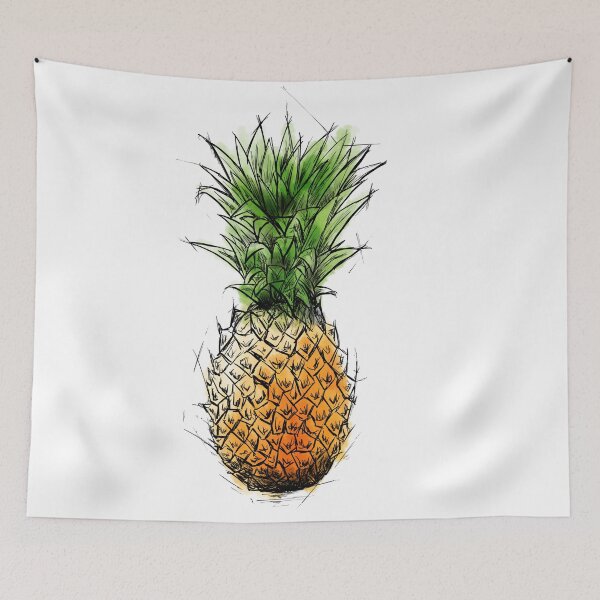 Item preview, Sketchy Watercolor Pineapple designed and sold by SketchingSofia.