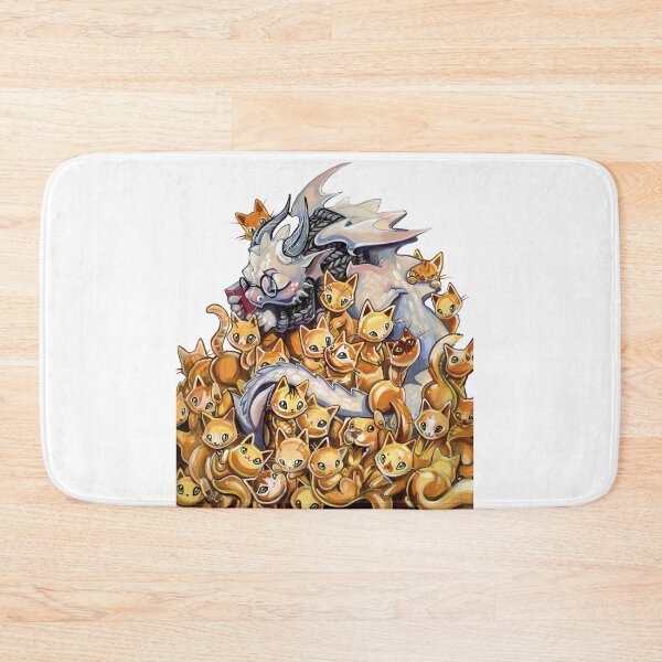 Item preview, Crazy cat dragon hoards golden kittens designed and sold by ArtOfBianca.