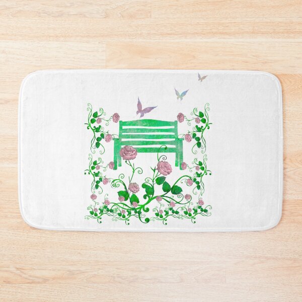 Item preview, romantic garden design with roses and butterflies designed and sold by BrunoWeicker.