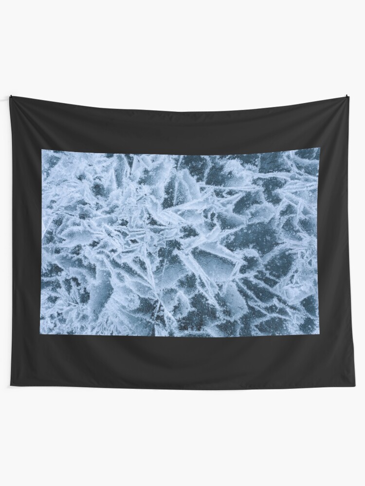 Alternate view of Abstract close-up of broken ice surface Tapestry