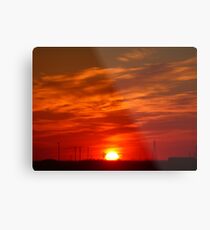 Crimson Sunset on the Horizon... Metal Print