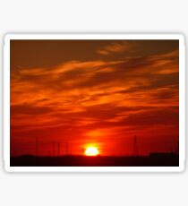 Crimson Sunset on the Horizon... Sticker