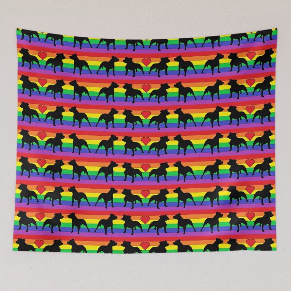Item preview, Somewhere over the Rainbow - Staffie - Staffordshire Bull Terrier designed and sold by JaneWrenArt.