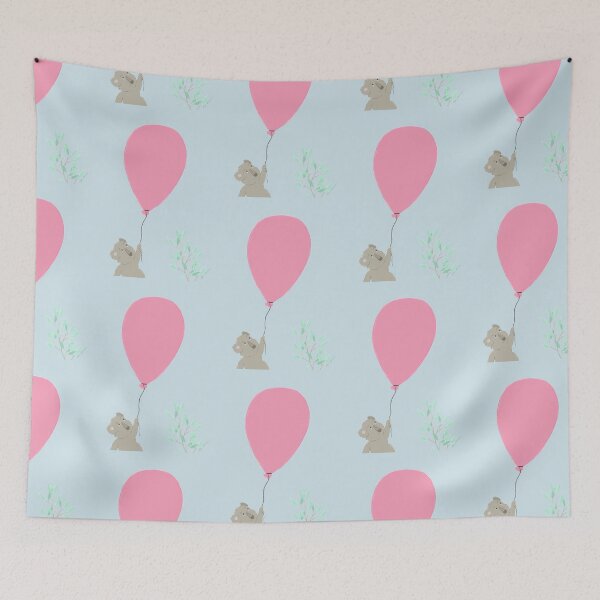 Item preview, little koala flying away with balloons - baby illustration designed and sold by studioMoSa.