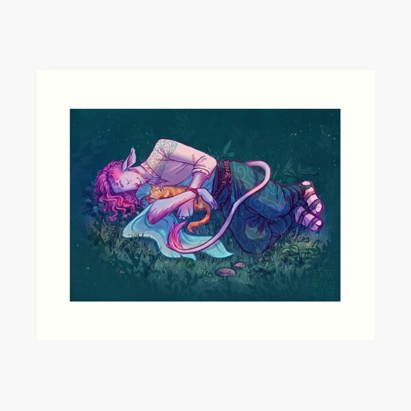 Caduceus and Frumpkin Art Print