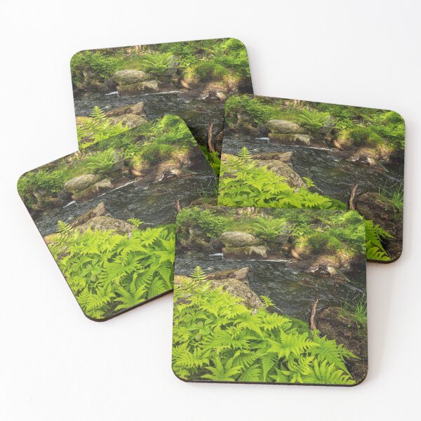 Item preview, Fern in the forest creek landscape designed and sold by Juhku.