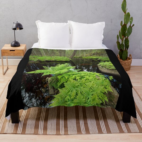 Item preview, Fern in the forest creek landscape designed and sold by Juhku.