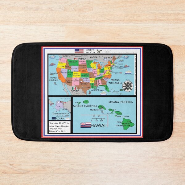 Item preview, United States Map in Hawaiian designed and sold by SkolaNobu.