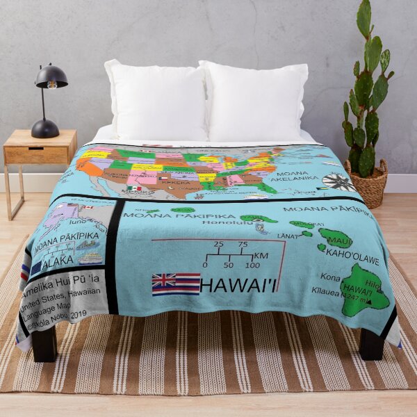 Item preview, United States Map in Hawaiian designed and sold by SkolaNobu.