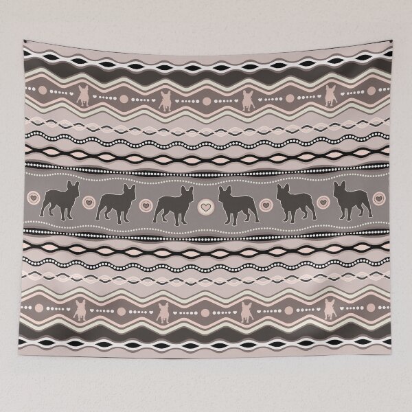 Item preview, French Bulldog - Decorative Pattern in pastels designed and sold by k9printart.