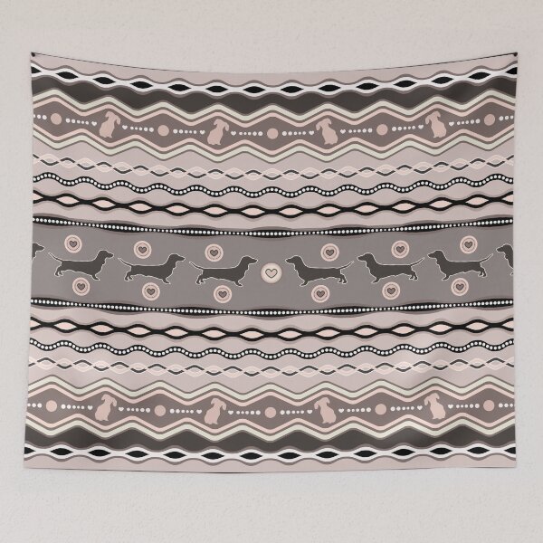 Item preview, Dachshund - Decorative Pattern in pastels designed and sold by k9printart.