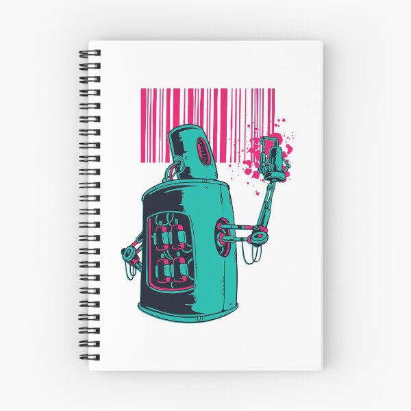 Item preview, Robot barcode graffiti designed and sold by GoodQuality.