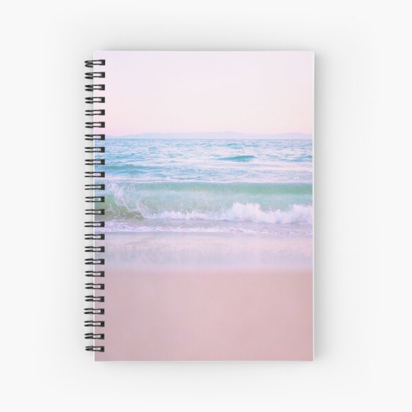 Glassy Pastel Wave Spiral Notebook