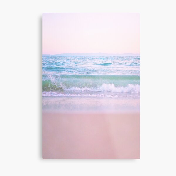 Glassy Pastel Wave Metal Print