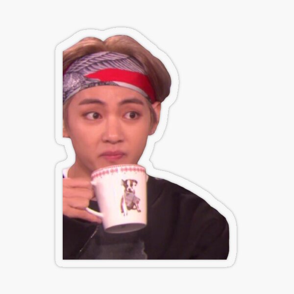 BTS V ELLEN MEME (reupload) Transparent Sticker