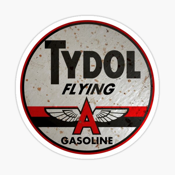 Item preview, Tydol Flying Gasoline vintage sign rusted designed and sold by htrdesigns.