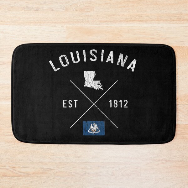 Item preview, Louisiana State Crossed Lines With Flag and Year Vintage Distressed. designed and sold by PrintedGifts.