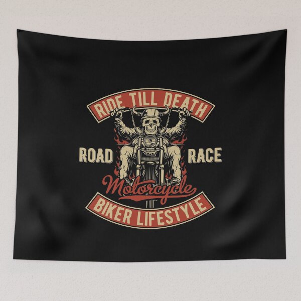 Item preview, Ride Till Death Motorcycle Biker Lifestyle T-Shirt designed and sold by TravelAl.