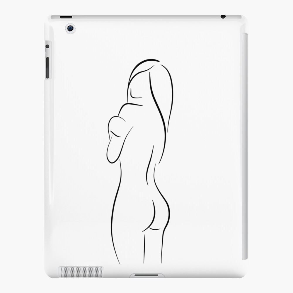 Naked Woman Line Drawing - Darling Dhalia