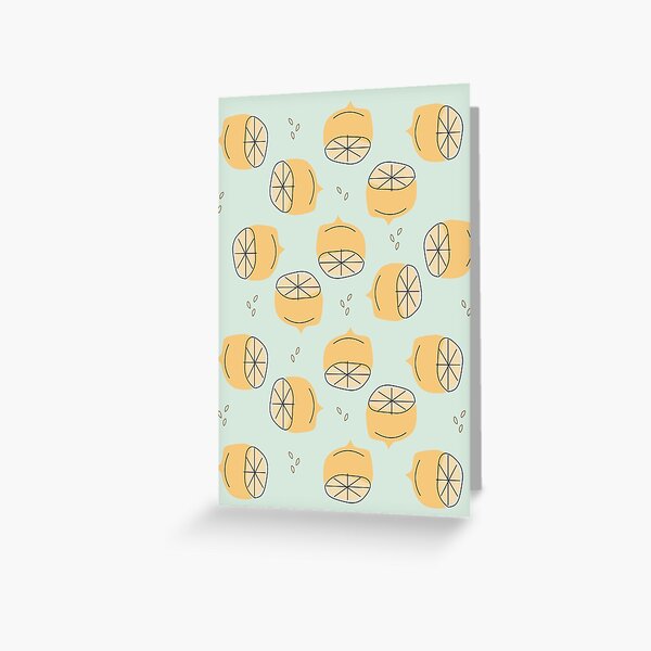 Lemon Pattern Illustration Greeting Card