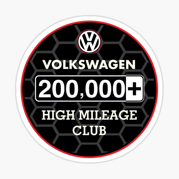 Volkswagen High Mileage Club - 200,000+ Miles Sticker