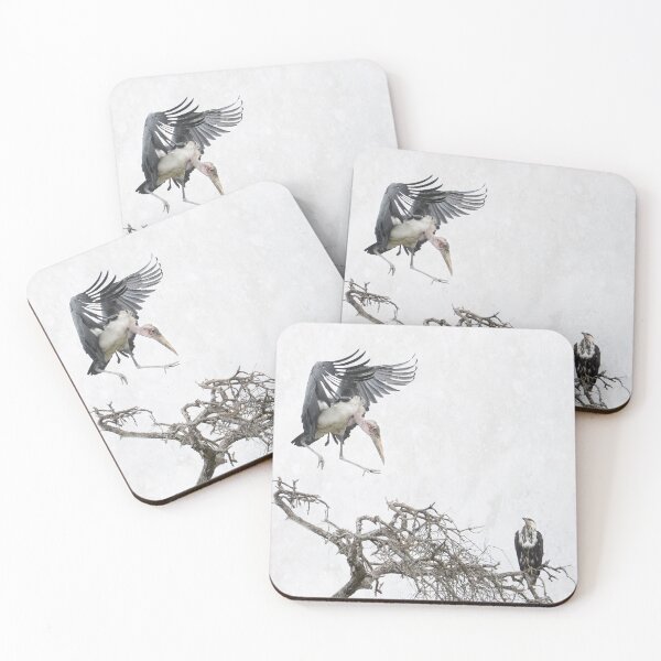 Item preview, Marabou stork and African hawk eagle designed and sold by nadine henley.