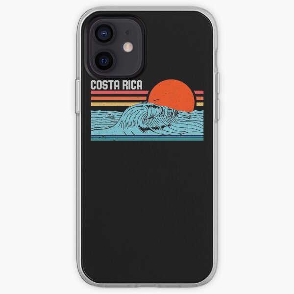Vintage Costa Rica Beach Surfing Retro Surf 70s 80s Wave iPhone Soft Case