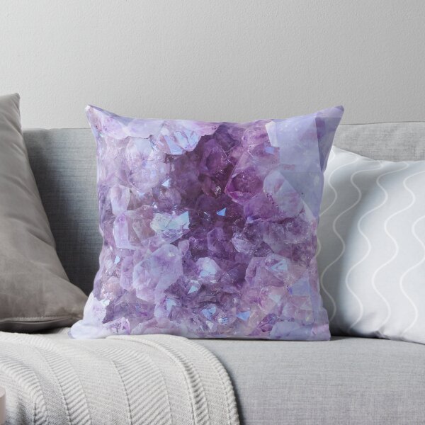 Crystal Gemstone Throw Pillow