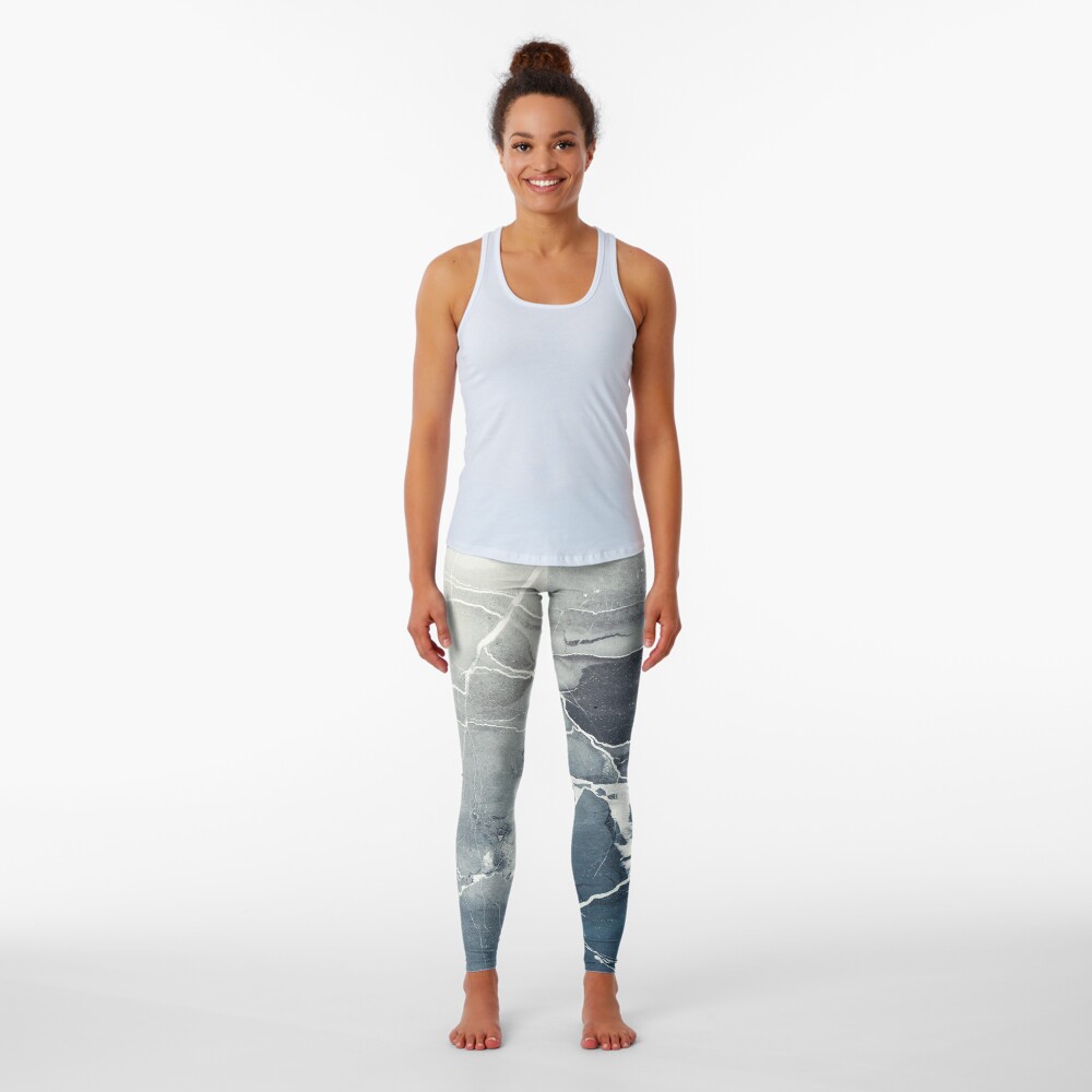 Blue Sea Marble Leggings