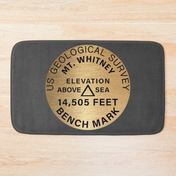Item preview, Mt. Mount Whitney Bench Mark California 14er Mt. Hiking Climbing Mountains Benchmark Gift Ideas designed and sold by letourneau41.