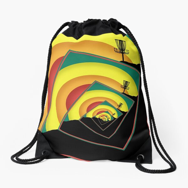 Spinning Disc Golf Baskets 3 Drawstring Bag