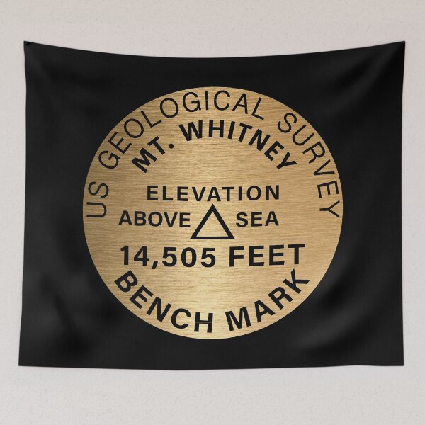 Item preview, Mt. Mount Whitney Bench Mark California 14er Mt. Hiking Climbing Mountains Benchmark Gift Ideas designed and sold by letourneau41.